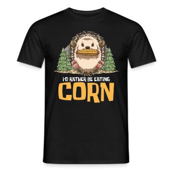 I'd Rather Be Eating Corn - Männer T-Shirt - Schwarz - Vorne - AI Model Male 178 light (178cm)