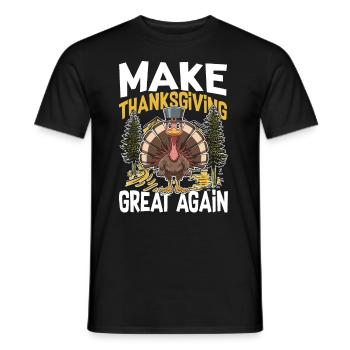 Make Thanksgiving Great Again für Kinder, Männer - Männer T-Shirt - Schwarz - Vorne - AI Model Male 178 light (178cm)