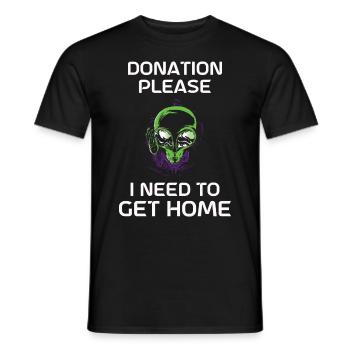 Alien Gift Buitenaardse Ufo Area 51 Sci-fi - Heren T-shirt - zwart - Voor - AI Model Male 178 light (178cm)