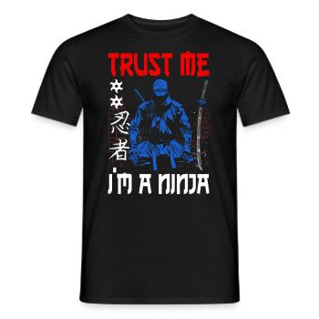Ninja Gift Karate Ninjutsu Judo Samurai Japan - Men's T-Shirt - black - Front - AI Model Male 178 light (178cm)