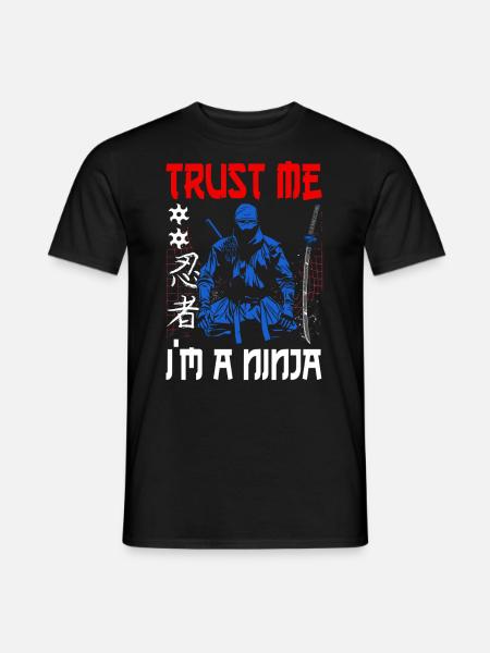 Ninja Cadeau Karaté Ninjutsu Judo Samouraï Japon - T-shirt homme - noir