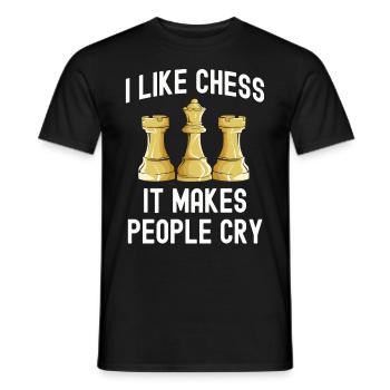 Chess - Men's T-Shirt - black - Front - AI Model Male 178 light (178cm)