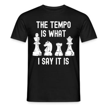 Chess Gift Board Game Chess Game Chess Board - Men's T-Shirt - black - Front - AI Model Male 178 light (178cm)