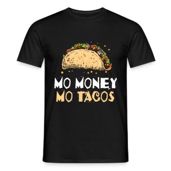 Taco Mexico Food Fast Food Nachos Fiesta Salsa - Men's T-Shirt - black - Front - AI Model Male 178 light (178cm)