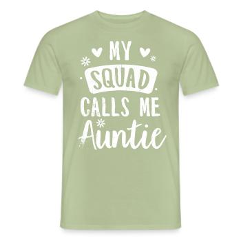 Tante - T-shirt homme - vert sauge - Devant - AI Model Male 178 light (178cm)