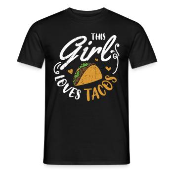 Taco Mexico Food Fast Food Nachos Fiesta Salsa - Men's T-Shirt - black - Front - AI Model Male 178 light (178cm)