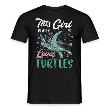 Tortue Détendue Chill Mer Océan Plage - T-shirt homme - noir - Devant - AI Model Male 178 light (178cm)