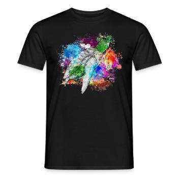 Tortue Détendue Chill Mer Océan Plage - T-shirt homme - noir - Devant - AI Model Male 178 light (178cm)
