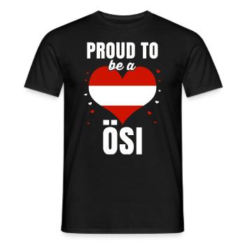 Österreich Flagge Wien Tirol Steiermark Austria - Männer T-Shirt - Schwarz - Vorne - AI Model Male 178 light (178cm)