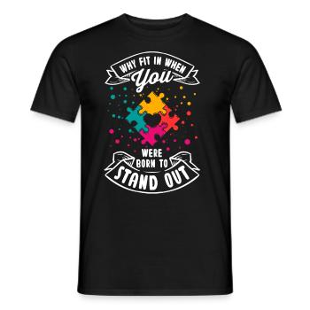 Autism Gift Autistic Asperger ADHD Autism - Men's T-Shirt - black - Front - AI Model Male 178 light (178cm)