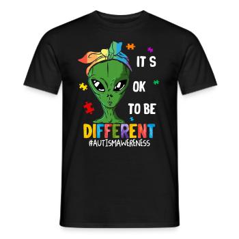 Tshirt autistique Autimus Cadeau Asperger Enfants - T-shirt homme - noir - Devant - AI Model Male 178 light (178cm)