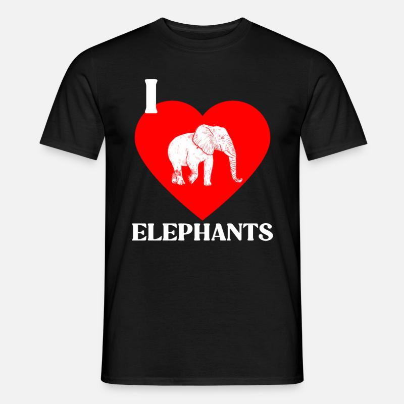 Elefant - Männer T-Shirt - Schwarz