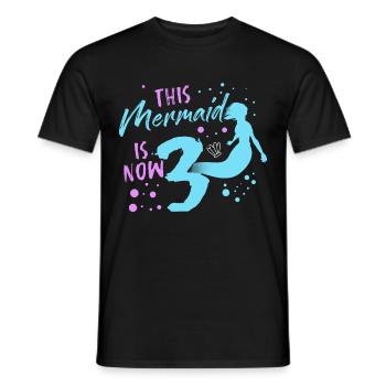 Tshirt sirène - T-shirt homme - noir - Devant - AI Model Male 178 light (178cm)