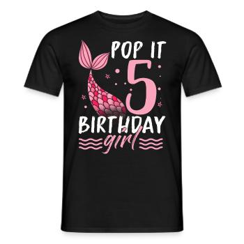 Meerjungfrau Wassernixe Ozean Braut JGA Märchen - Männer T-Shirt - Schwarz - Vorne - AI Model Male 178 light (178cm)