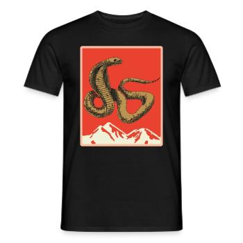 Serpent Cadeau Animal Reptile Cobra Python Boa - T-shirt homme - noir - Devant - AI Model Male 178 light (178cm)