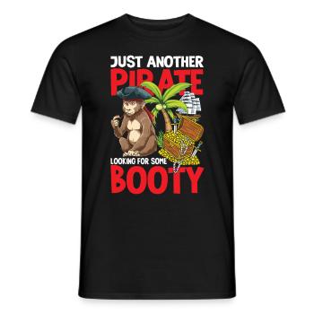 Just Another Pirate Looking For Some Booty - Männer T-Shirt - Schwarz - Vorne - AI Model Male 178 light (178cm)