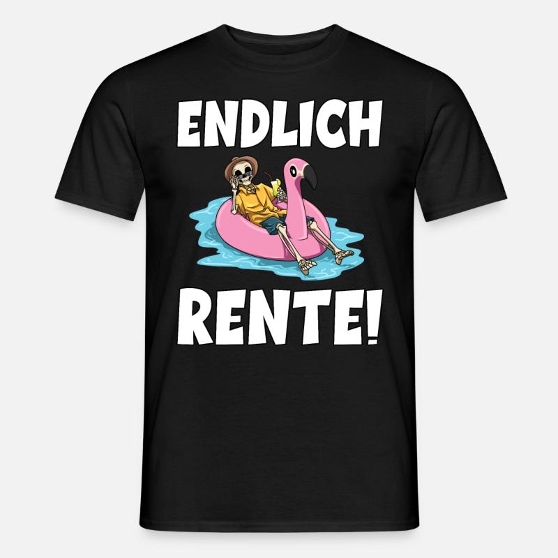 Endlich Rente - Männer T-Shirt - Schwarz