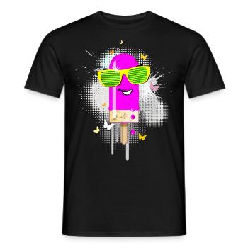Popsicles Summer heat cool sunglasses delicious - Men's T-Shirt - black - Front - AI Model Male 178 light (178cm)
