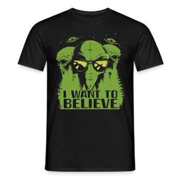 Alien Galaxy Ufo Außerirdische Raumschiff Weltall - Männer T-Shirt - Schwarz - Vorne - AI Model Male 178 light (178cm)