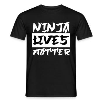 Ninja Ninjutsu Judo Katana Enfants Shuriken Warrior - T-shirt homme - noir - Devant - AI Model Male 178 light (178cm)