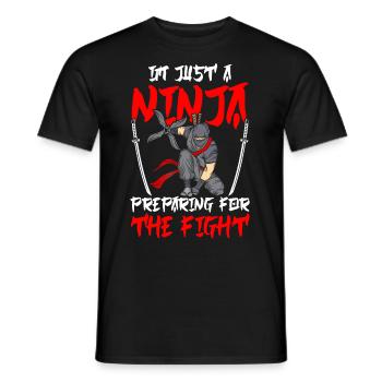 Ninja - Men's T-Shirt - black - Front - AI Model Male 178 light (178cm)