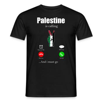Palestine Gift Free Palestine Gaza Strip - Men's T-Shirt - black - Front - AI Model Male 178 light (178cm)