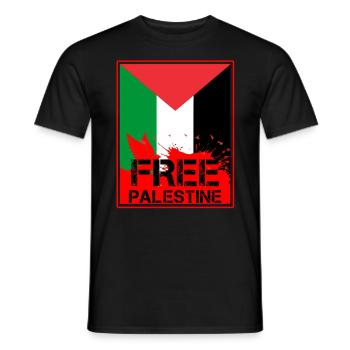 Palestine - T-shirt homme - noir - Devant - AI Model Male 178 light (178cm)