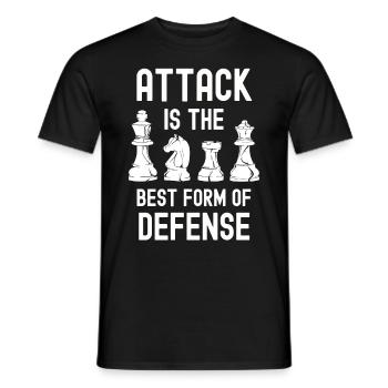 Chess Tshirt Chessboard Checkmate Chess Game - Men's T-Shirt - black - Front - AI Model Male 178 light (178cm)