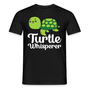 Turtle Tshirt Reptiles Children Men Women - Men's T-Shirt - black - Front - AI Model Male 178 light (178cm)