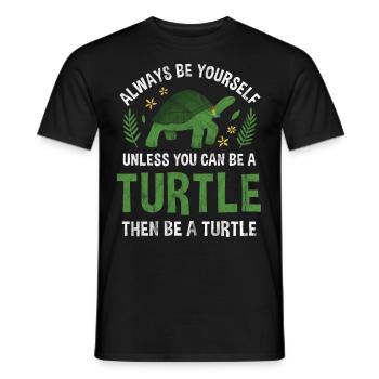 Turtle - Men's T-Shirt - black - Front - AI Model Male 178 light (178cm)