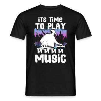 Disc Jockey DJ Rave Synthesizer Geschenk CD Mixer - Männer T-Shirt - Schwarz - Vorne - AI Model Male 178 light (178cm)