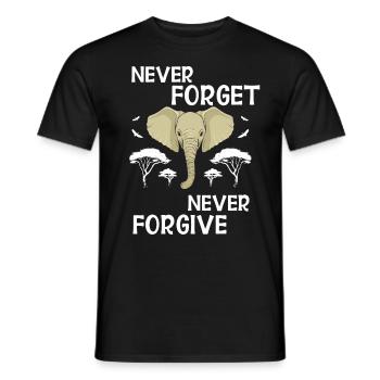 Cadeau d’éléphant pour Proboscis Africa Wilderness Zoo - T-shirt homme - noir - Devant - AI Model Male 178 light (178cm)