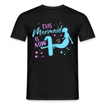 Tshirt sirène - T-shirt homme - noir - Devant - AI Model Male 178 light (178cm)