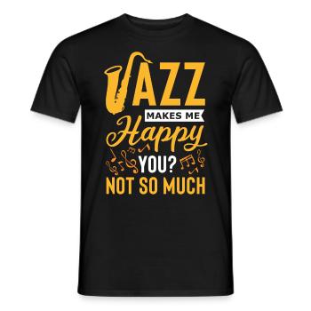 Jazz - Männer T-Shirt - Schwarz - Vorne - AI Model Male 178 light (178cm)