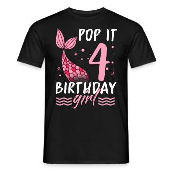 Meerjungfrau Wassernixe Ozean Braut JGA Märchen - Männer T-Shirt - Schwarz - Vorne - AI Model Male 178 light (178cm)