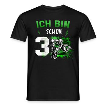 Motocross - Männer T-Shirt - Schwarz - Vorne - AI Model Male 178 light (178cm)