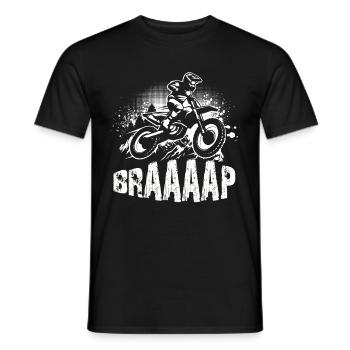 Motocross Gift for Enduro Supermoto Dirt Bike - Men's T-Shirt - black - Front - AI Model Male 178 light (178cm)