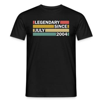 18ème anniversaire Juillet millésime 2004 idée cadeau - T-shirt homme - noir - Devant - AI Model Male 178 light (178cm)