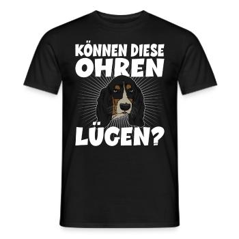 Können Diese Ohren Lügen? für einen Basset Hound - Männer T-Shirt - Schwarz - Vorne - AI Model Male 178 light (178cm)