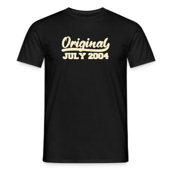 18ème anniversaire Juillet millésime 2004 idée cadeau - T-shirt homme - noir - Devant - AI Model Male 178 light (178cm)