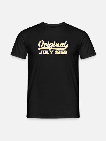64. Geburtstag Juli Jahrgang 1958 Geschenkidee - Männer T-Shirt - Schwarz
