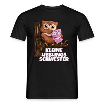 Hibou Naissance Bébé Petite Sœur Préférée - T-shirt homme - noir - Devant - AI Model Male 178 light (178cm)