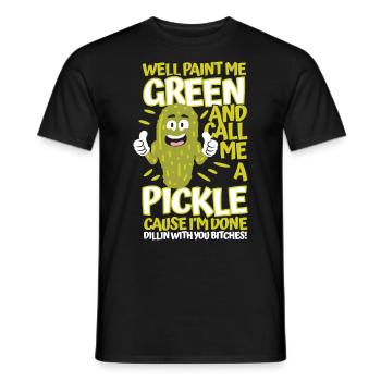Aneth Nice me met vert et m’appelle concombre - T-shirt homme - noir - Devant - AI Model Male 178 light (178cm)