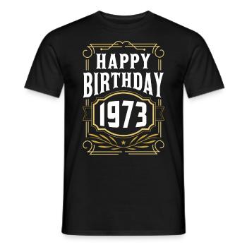 Geburtstag Geschenk Birthday Bursdag Jahrgang 1973 - Männer T-Shirt - Schwarz - Vorne - AI Model Male 178 light (178cm)