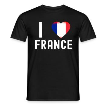 France Drapeau France Paris Marseille Français - T-shirt homme - noir - Devant - AI Model Male 178 light (178cm)