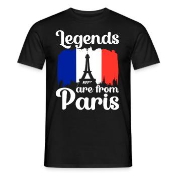 France - T-shirt homme - noir - Devant - AI Model Male 178 light (178cm)