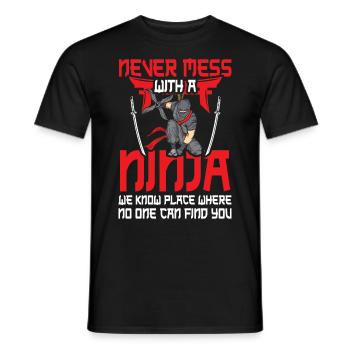 Ninja - Men's T-Shirt - black - Front - AI Model Male 178 light (178cm)