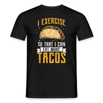 Taco Mexico Food Fast Food Nachos Fiesta Salsa - Men's T-Shirt - black - Front - AI Model Male 178 light (178cm)