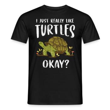 Tortue Détendue Chill Mer Océan Plage - T-shirt homme - noir - Devant - AI Model Male 178 light (178cm)