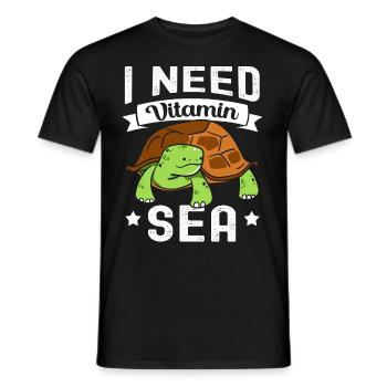 Turtle - Men's T-Shirt - black - Front - AI Model Male 178 light (178cm)